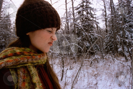 To use this stock image in your creative project, please select the size you need over to the right and click the "Add to Cart" button.
Your downloaded image will come with the Cutcaster watermark removed so don’t worry about the watermark you see on this page. MPIXIS580006 stock photo, Girl screwing up nose in snow by Mpixis World