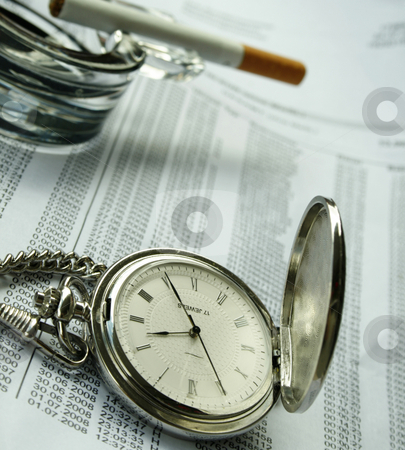 To use this stock image in your creative project, please select the size you need over to the right and click the "Add to Cart" button.
Your downloaded image will come with the Cutcaster watermark removed so don’t worry about the watermark you see on this page. Watch and ashtray with a cigarette on documents stock photo, Watch and ashtray with a cigarette on documents by Tatiana Grinberg