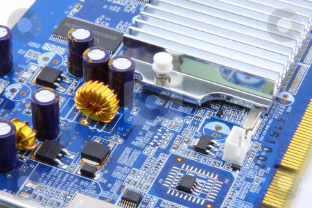 To use this stock image in your creative project, please select the size you need over to the right and click the "Add to Cart" button.
Your downloaded image will come with the Cutcaster watermark removed so don’t worry about the watermark you see on this page. Video Card stock photo, Printed circuit board video adapter card with heat sync. by Steve Stedman
