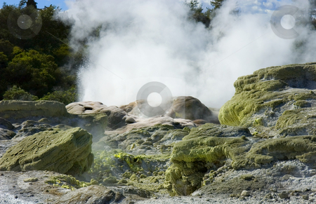 To use this stock image in your creative project, please select the size you need over to the right and click the "Add to Cart" button.
Your downloaded image will come with the Cutcaster watermark removed so don’t worry about the watermark you see on this page. Rotarua Steam stock photo, The bubbling, steaming hot springs of Rotarua on the North Island of New Zealand. by Mike Dawson
