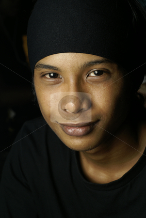 To use this stock image in your creative project, please select the size you need over to the right and click the "Add to Cart" button.
Your downloaded image will come with the Cutcaster watermark removed so don’t worry about the watermark you see on this page. Asian teen portrait wearing beanie hat stock photo, Asian teen portrait with black beanie headwear by Wong Chee Yen