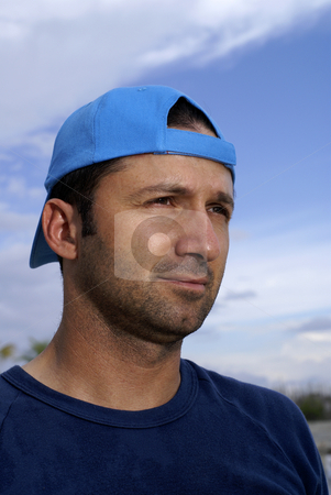 To use this stock image in your creative project, please select the size you need over to the right and click the "Add to Cart" button.
Your downloaded image will come with the Cutcaster watermark removed so don’t worry about the watermark you see on this page. Caucasian man oudoors portrait stock photo, Caucasian man oudoors looking into distance by Wong Chee Yen