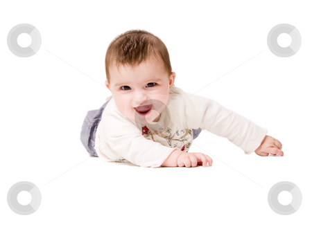 To use this stock image in your creative project, please select the size you need over to the right and click the "Add to Cart" button.
Your downloaded image will come with the Cutcaster watermark removed so don’t worry about the watermark you see on this page. Enthusiastic baby stock photo, Cute asian baby is happy and playfull by Frenk and Danielle Kaufmann