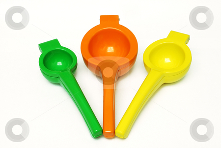 To use this stock image in your creative project, please select the size you need over to the right and click the "Add to Cart" button.
Your downloaded image will come with the Cutcaster watermark removed so don’t worry about the watermark you see on this page. Citrus Fruit Squeezers stock photo, Lime, Orange, and Lemon squeezers on white background by Denis Radovanovic