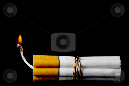 To use this stock image in your creative project, please select the size you need over to the right and click the "Add to Cart" button.
Your downloaded image will come with the Cutcaster watermark removed so don’t worry about the watermark you see on this page. Cigarette Bomb stock photo, Several cigarettes bound together like sticks of dynamite. by Robert Byron