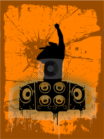 To use this stock image in your creative project, please select the size you need over to the right and click the "Add to Cart" button.
Your downloaded image will come with the Cutcaster watermark removed so don’t worry about the watermark you see on this page. Man with microphone and speakers stock vector clipart, Vector image of a man holding a microphone with four speakers at the lower half. by Terence Roldan