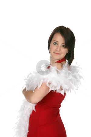To use this stock image in your creative project, please select the size you need over to the right and click the "Add to Cart" button.
Your downloaded image will come with the Cutcaster watermark removed so don’t worry about the watermark you see on this page. Teen with feather boa stock photo, Teenage girl with red dress and white feather boa by Sue and Shawn Roberts