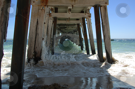 To use this stock image in your creative project, please select the size you need over to the right and click the "Add to Cart" button.
Your downloaded image will come with the Cutcaster watermark removed so don’t worry about the watermark you see on this page. Under the Jetty stock photo, Under the Port Rickaby jetty, South Australia by Irene Scales