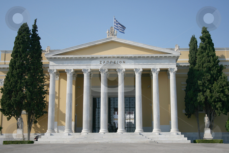 To use this stock image in your creative project, please select the size you need over to the right and click the "Add to Cart" button.
Your downloaded image will come with the Cutcaster watermark removed so don’t worry about the watermark you see on this page. Zapion entrance stock photo, Entrance neoclassical building of zapion landmarks of athens greece by EVANGELOS THOMAIDIS