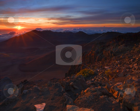 To use this stock image in your creative project, please select the size you need over to the right and click the "Add to Cart" button.
Your downloaded image will come with the Cutcaster watermark removed so don’t worry about the watermark you see on this page. Above the Clouds stock photo, Haleakala on Maui at Sunrise. 80 degrees in Kihei at 3AM when we hit the road and 44 at 5AM at the 10,000 foot summit of Haleakala, a dormant volcano on the island of Maui. by Mike Dawson