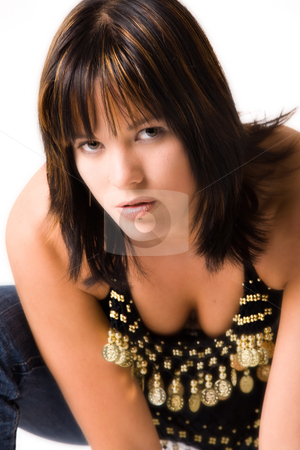 To use this stock image in your creative project, please select the size you need over to the right and click the "Add to Cart" button.
Your downloaded image will come with the Cutcaster watermark removed so don’t worry about the watermark you see on this page. Sexy brunette woman stock photo, Beauty portraits of a brunette woman by Frenk and Danielle Kaufmann