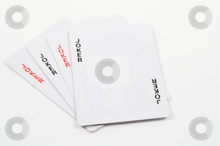 To use this stock image in your creative project, please select the size you need over to the right and click the "Add to Cart" button.
Your downloaded image will come with the Cutcaster watermark removed so don’t worry about the watermark you see on this page. Jokers stock photo, The jokers in a deck of playing cards. by Robert Byron
