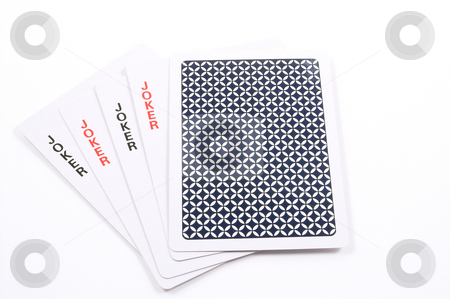 To use this stock image in your creative project, please select the size you need over to the right and click the "Add to Cart" button.
Your downloaded image will come with the Cutcaster watermark removed so don’t worry about the watermark you see on this page. Jokers stock photo, The jokers in a deck of playing cards. by Robert Byron