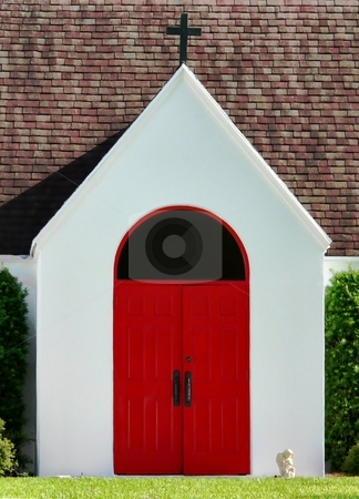To use this stock image in your creative project, please select the size you need over to the right and click the "Add to Cart" button.
Your downloaded image will come with the Cutcaster watermark removed so don’t worry about the watermark you see on this page. Red Door stock photo, Red door entry to a white church by Perry Correll