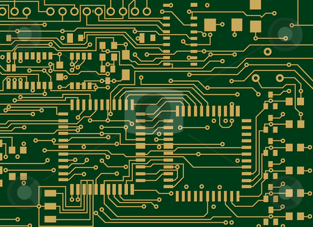To use this stock image in your creative project, please select the size you need over to the right and click the "Add to Cart" button.
Your downloaded image will come with the Cutcaster watermark removed so don’t worry about the watermark you see on this page. Circuit Board stock vector clipart, Green and Gold Circuit Board by Adrian Sawvel