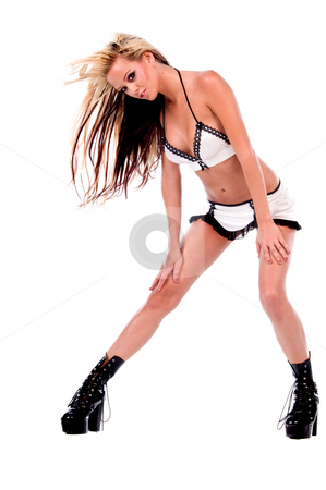 To use this stock image in your creative project, please select the size you need over to the right and click the "Add to Cart" button.
Your downloaded image will come with the Cutcaster watermark removed so don’t worry about the watermark you see on this page. Sexy Lingerie Blonde stock photo, High fashion glamour model in a black and white lingerie set by Robert Deal