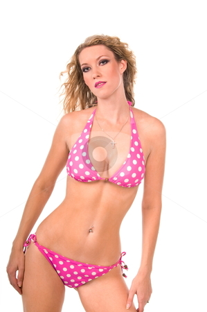 To use this stock image in your creative project, please select the size you need over to the right and click the "Add to Cart" button.
Your downloaded image will come with the Cutcaster watermark removed so don’t worry about the watermark you see on this page. Blond woman in pink bikini. stock photo, by Robert Deal