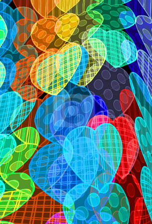 To use this stock image in your creative project, please select the size you need over to the right and click the "Add to Cart" button.
Your downloaded image will come with the Cutcaster watermark removed so don’t worry about the watermark you see on this page. Pattern with hearts stock photo, Garlands of colorful transparent hearts by Wino Evertz