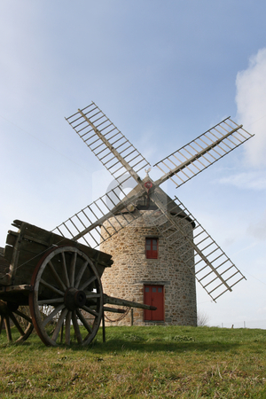 To use this stock image in your creative project, please select the size you need over to the right and click the "Add to Cart" button.
Your downloaded image will come with the Cutcaster watermark removed so don’t worry about the watermark you see on this page. Windmill of Cherrueix stock photo, Old windmill in France (Near Mont-Saint-Michel) by Tilo
