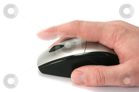 To use this stock image in your creative project, please select the size you need over to the right and click the "Add to Cart" button.
Your downloaded image will come with the Cutcaster watermark removed so don’t worry about the watermark you see on this page. Click the mouse stock photo, Hand of a man clicking a mouse button, side view, isolated on white, finger in movement by Tilo