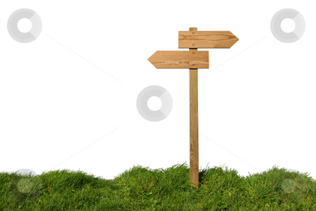To use this stock image in your creative project, please select the size you need over to the right and click the "Add to Cart" button.
Your downloaded image will come with the Cutcaster watermark removed so don’t worry about the watermark you see on this page. Which direction ? stock photo, Wooden direction sign isolated on white, clipping path included by Tilo