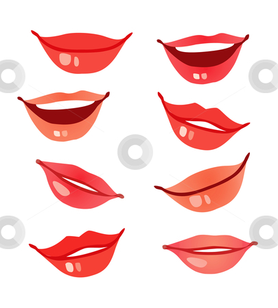 To use this stock image in your creative project, please select the size you need over to the right and click the "Add to Cart" button.
Your downloaded image will come with the Cutcaster watermark removed so don’t worry about the watermark you see on this page. Vector Lips stock vector clipart, Lips and mouth illustrations of women by Stephanie Soon