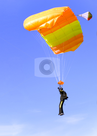 To use this stock image in your creative project, please select the size you need over to the right and click the "Add to Cart" button.
Your downloaded image will come with the Cutcaster watermark removed so don’t worry about the watermark you see on this page. Orange parachute stock photo, An orange parachute in a blue sky on a sunny day by Ivan Paunovic