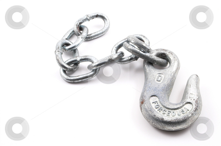 To use this stock image in your creative project, please select the size you need over to the right and click the "Add to Cart" button.
Your downloaded image will come with the Cutcaster watermark removed so don’t worry about the watermark you see on this page. Chain Hook stock photo, An industrial chain and hook ready for a job site. by Robert Byron