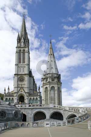 To use this stock image in your creative project, please select the size you need over to the right and click the "Add to Cart" button.
Your downloaded image will come with the Cutcaster watermark removed so don’t worry about the watermark you see on this page. Lourdes cathedral stock photo, Close up of the Cathedral of Lourdes in France by Serge VILLA