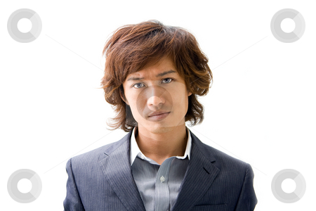 To use this stock image in your creative project, please select the size you need over to the right and click the "Add to Cart" button.
Your downloaded image will come with the Cutcaster watermark removed so don’t worry about the watermark you see on this page. Young Asian business man stock photo, Young Asian business man's face dressed in a gray pinstripe suit , isolated by Paul Hakimata