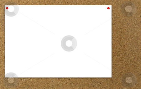 To use this stock image in your creative project, please select the size you need over to the right and click the "Add to Cart" button.
Your downloaded image will come with the Cutcaster watermark removed so don’t worry about the watermark you see on this page. Notice stock photo, Blank white paper tacked to a bulletin board by Anita Peppers