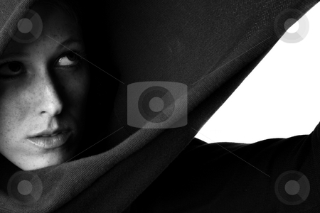 To use this stock image in your creative project, please select the size you need over to the right and click the "Add to Cart" button.
Your downloaded image will come with the Cutcaster watermark removed so don’t worry about the watermark you see on this page. Feeling trapped im my turtleneck sweater stock photo, Studio portrait of a beautifull girl in a hooded sweater by Frenk and Danielle Kaufmann