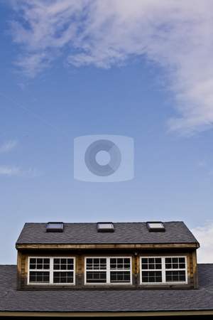 To use this stock image in your creative project, please select the size you need over to the right and click the "Add to Cart" button.
Your downloaded image will come with the Cutcaster watermark removed so don’t worry about the watermark you see on this page. Roof detail with small windows stock photo, At the local park by Seph Daradar