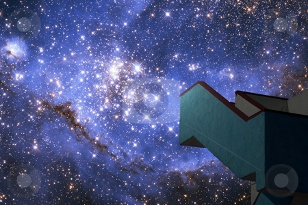 To use this stock image in your creative project, please select the size you need over to the right and click the "Add to Cart" button.
Your downloaded image will come with the Cutcaster watermark removed so don’t worry about the watermark you see on this page. Stairway to.... stock photo, Picture of a stairway and stars,nebula,space by Keimpe Roedema