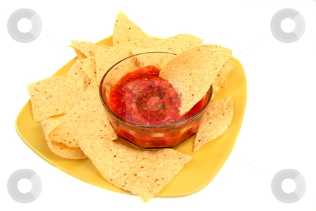 To use this stock image in your creative project, please select the size you need over to the right and click the "Add to Cart" button.
Your downloaded image will come with the Cutcaster watermark removed so don’t worry about the watermark you see on this page. Salsa DIp stock photo, Mexican tomato dip with taco chips by Jack Schiffer