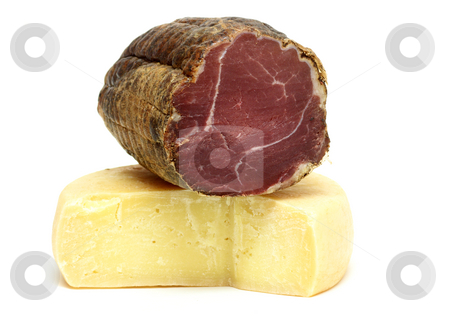 To use this stock image in your creative project, please select the size you need over to the right and click the "Add to Cart" button.
Your downloaded image will come with the Cutcaster watermark removed so don’t worry about the watermark you see on this page. Home-made peasant food stock photo, Homemade bacon and cheese in a stack by Natalia Macheda