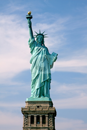 To use this stock image in your creative project, please select the size you need over to the right and click the "Add to Cart" button.
Your downloaded image will come with the Cutcaster watermark removed so don’t worry about the watermark you see on this page. Statue of Liberty stock photo, Statue of Lady Liberty in New York City, gift from France to the United States of America by Paul Hakimata