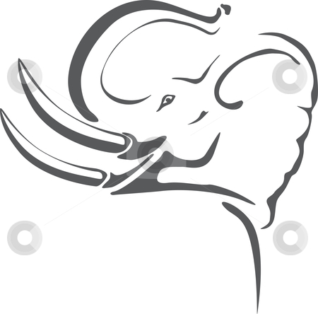 To use this stock image in your creative project, please select the size you need over to the right and click the "Add to Cart" button.
Your downloaded image will come with the Cutcaster watermark removed so don’t worry about the watermark you see on this page. Elephant tattoo stock vector clipart, Gray elephant with big tusks on tribal tattoo by Oxygen64