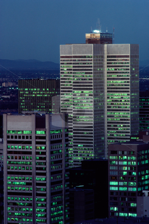 To use this stock image in your creative project, please select the size you need over to the right and click the "Add to Cart" button.
Your downloaded image will come with the Cutcaster watermark removed so don’t worry about the watermark you see on this page. MPIXIS250450 stock photo, Illuminated office building by Mpixis World