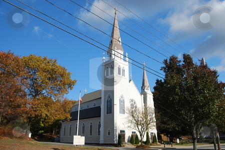 To use this stock image in your creative project, please select the size you need over to the right and click the "Add to Cart" button.
Your downloaded image will come with the Cutcaster watermark removed so don’t worry about the watermark you see on this page. White Church stock photo, Church on a fall day by Bill Parmentier