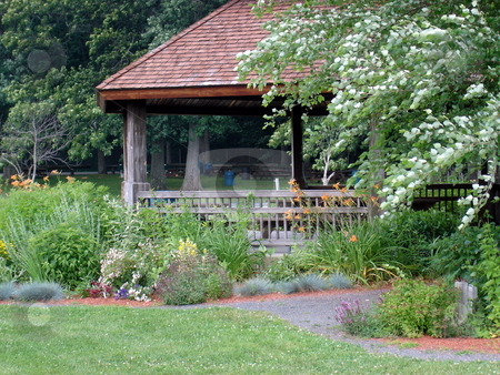 To use this stock image in your creative project, please select the size you need over to the right and click the "Add to Cart" button.
Your downloaded image will come with the Cutcaster watermark removed so don’t worry about the watermark you see on this page. Gazebo stock photo, Gazebo during the early fall by Bill Parmentier