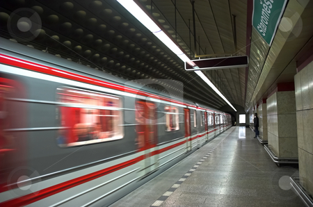To use this stock image in your creative project, please select the size you need over to the right and click the "Add to Cart" button.
Your downloaded image will come with the Cutcaster watermark removed so don’t worry about the watermark you see on this page. Prague Metro stock photo, Train arriving in station in Prague Metro by Pierre Landry