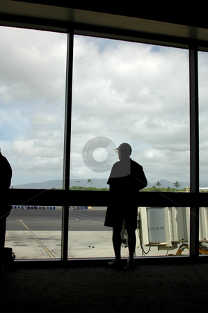 To use this stock image in your creative project, please select the size you need over to the right and click the "Add to Cart" button.
Your downloaded image will come with the Cutcaster watermark removed so don’t worry about the watermark you see on this page. Man looking out at Honolulu from inside the terminal. Hawaii stock photo, An ailrline passenger looks out a big window to view Honolulu in the distance upon arrival in Hawaii. by Janie Mertz