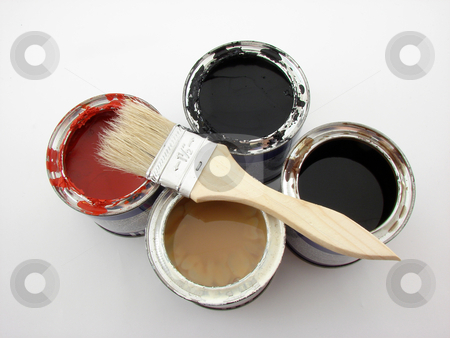 To use this stock image in your creative project, please select the size you need over to the right and click the "Add to Cart" button.
Your downloaded image will come with the Cutcaster watermark removed so don’t worry about the watermark you see on this page. Painting stock photo, Paintbuckets and brushes isolated over white background. by Nedim Juki?