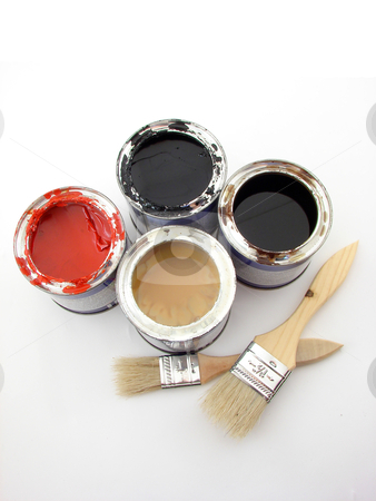 To use this stock image in your creative project, please select the size you need over to the right and click the "Add to Cart" button.
Your downloaded image will come with the Cutcaster watermark removed so don’t worry about the watermark you see on this page. Painting stock photo, Paintbuckets and brushes isolated over white background. by Nedim Juki?