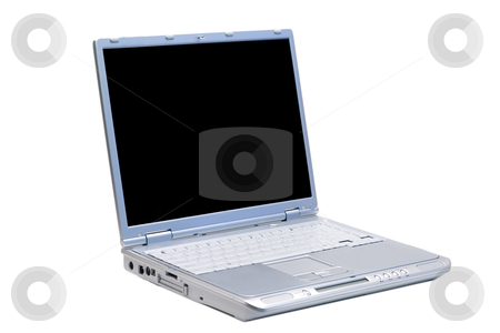 To use this stock image in your creative project, please select the size you need over to the right and click the "Add to Cart" button.
Your downloaded image will come with the Cutcaster watermark removed so don’t worry about the watermark you see on this page. Isolated Right Facing Laptop stock photo, An isolated silver laptop facing right on a white background by Johan Knelsen