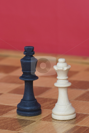 To use this stock image in your creative project, please select the size you need over to the right and click the "Add to Cart" button.
Your downloaded image will come with the Cutcaster watermark removed so don’t worry about the watermark you see on this page. Black King & White Queen stock photo, Black king and white queen from a game of chess on a chess board by Inge Schepers