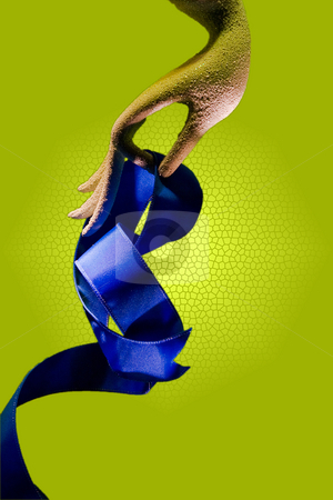 To use this stock image in your creative project, please select the size you need over to the right and click the "Add to Cart" button.
Your downloaded image will come with the Cutcaster watermark removed so don’t worry about the watermark you see on this page. Hand with ribbon stock photo, Hand with blue ribbon, isolated on a green background by Paul Hakimata