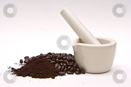 To use this stock image in your creative project, please select the size you need over to the right and click the "Add to Cart" button.
Your downloaded image will come with the Cutcaster watermark removed so don’t worry about the watermark you see on this page. Mortar, coffee beans and grind stock photo, A mortar with freshly roasted gourmet coffee beans and grind isolated on a white background by Paul Hakimata