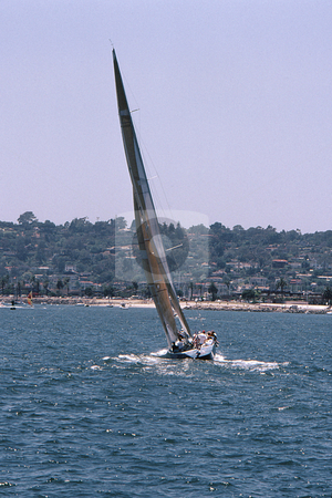 To use this stock image in your creative project, please select the size you need over to the right and click the "Add to Cart" button.
Your downloaded image will come with the Cutcaster watermark removed so don’t worry about the watermark you see on this page. Sailing in the bay stock photo, Sailing in the bay at full sail and leaned over by Joseph Ligori